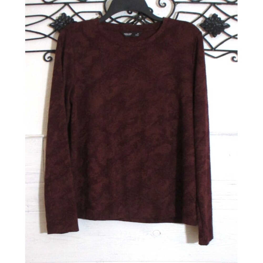Simply Vera Wang Knit Top Women's Size M Long Sleeve Multicolor Geometric